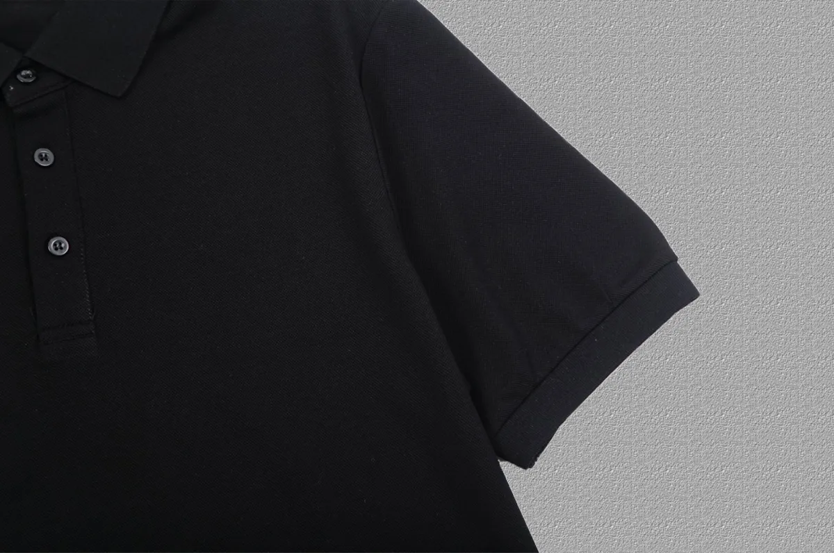 P100✨🔥 [valentine Valentino] 2026FW short-sleeved lapel polo shirt Color: Black White Size: S-XXL